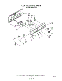 03 - Control Panel parts for Whirlpool Range RF385PXWN2 / from AppliancePartsPros.com
