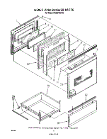 06 - Door And Drawer , Lit / Optional parts for Whirlpool Range RF385PXWN2 / from AppliancePartsPros.com