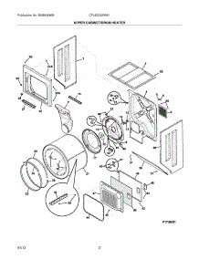 03 - Upper Cabinet / Drum / Heater parts for Frigidaire Washer Dryer Combo CFLE2022MW1 / from AppliancePartsPros.com