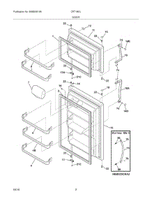 03 - Doors parts for Frigidaire Refrigerator CRT185ILS0 / from AppliancePartsPros.com