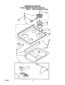 03 - Cooktop parts for Whirlpool Range RF385PXYN2 / from AppliancePartsPros.com