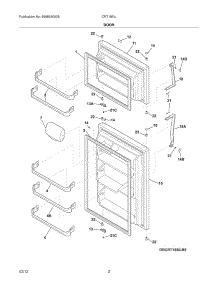 03 - Doors parts for Frigidaire Refrigerator CRT185ILW9 / from AppliancePartsPros.com