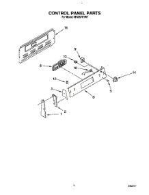 03 - Control Panel parts for Whirlpool Range RF385PXYQ1 / from AppliancePartsPros.com