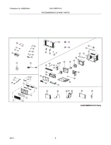 03 - Recommended Spare Parts parts for Frigidaire Air Conditioner CAHE18ERR410A12 / from AppliancePartsPros.com