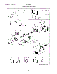 03 - Recommended Spare Parts parts for Frigidaire Air Conditioner CAHE25ER0 / from AppliancePartsPros.com