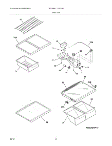 07 - Shelves parts for Frigidaire Refrigerator CRT185LB9 / from AppliancePartsPros.com