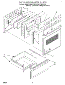 04 - Door And Drawer parts for Whirlpool Range RF385PXYQ3 / from AppliancePartsPros.com