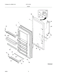 03 - Door parts for Frigidaire Freezer EILFU21GS1 / from AppliancePartsPros.com