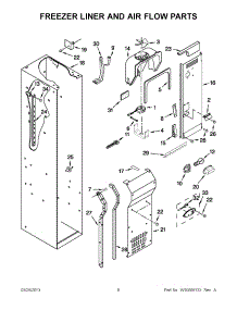 04 - Freezer Liner And Air Flow Parts parts for Kitchenaid Refrigerator KSSC42FTS17 / from AppliancePartsPros.com