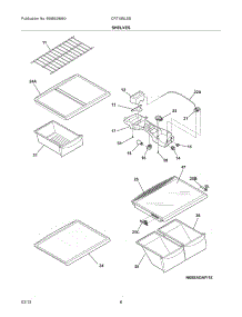 07 - Shelves parts for Frigidaire Refrigerator CRT185LSB / from AppliancePartsPros.com