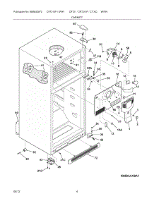 05 - Cabinet parts for Frigidaire Refrigerator CRT215PB1 / from AppliancePartsPros.com