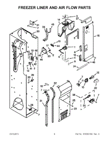 04 - Freezer Liner And Air Flow Parts parts for Kitchenaid Refrigerator KSSC42QTS17 / from AppliancePartsPros.com