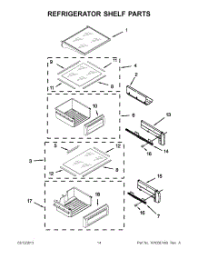 07 - Refrigerator Shelf Parts parts for Kitchenaid Refrigerator KSSC42QTS17 / from AppliancePartsPros.com