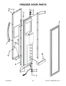 10 - Freezer Door Parts parts for Kitchenaid Refrigerator KSSC42QTS17 / from AppliancePartsPros.com