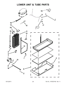 14 - Lower Unit & Tube Parts parts for Kitchenaid Refrigerator KSSC42QTS17 / from AppliancePartsPros.com