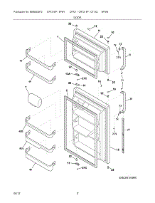 03 - Doors parts for Frigidaire Refrigerator CRT215PW2 / from AppliancePartsPros.com
