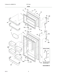 03 - Doors parts for Frigidaire Refrigerator CRT216HLB7 / from AppliancePartsPros.com