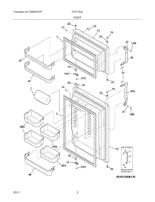 03 - Door parts for Frigidaire Refrigerator CRT216HLQ3 / from AppliancePartsPros.com