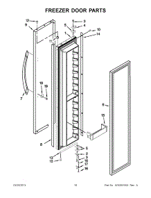 08 - Freezer Door Parts parts for Kitchenaid Refrigerator KSSC48FTS17 / from AppliancePartsPros.com