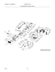 03 - Recommended Spare Parts parts for Frigidaire Air Conditioner CAHE8ERR410A10 / from AppliancePartsPros.com