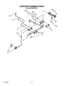 04 - Cooktop Burner parts for Whirlpool Range SF385PEYN0 / from AppliancePartsPros.com