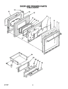08 - Door And Drawer parts for Whirlpool Range SF385PEYN1 / from AppliancePartsPros.com