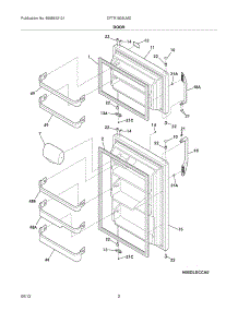 03 - Doors parts for Frigidaire Refrigerator CFTR1826LMD / from AppliancePartsPros.com