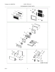 03 - Recommended Spare Parts parts for Frigidaire Air Conditioner CAWE11ERR410A10 / from AppliancePartsPros.com