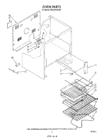 05 - Section parts for Whirlpool Range RF387PXWN0 / from AppliancePartsPros.com