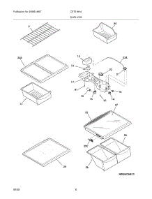 07 - Shelves parts for Frigidaire Refrigerator CRTE184IJS1 / from AppliancePartsPros.com