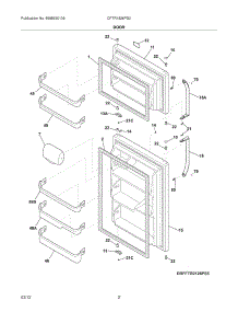 03 - Doors parts for Frigidaire Refrigerator CFTR1826PS2 / from AppliancePartsPros.com