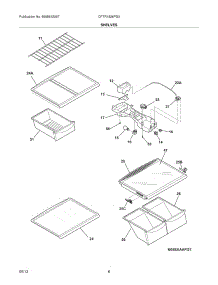 07 - Shelves parts for Frigidaire Refrigerator CFTR1826PS3 / from AppliancePartsPros.com