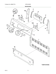 03 - Backguard parts for Frigidaire Range GEF3015XWB / from AppliancePartsPros.com