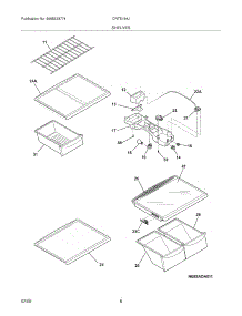 07 - Shelves parts for Frigidaire Refrigerator CRTE184JB3 / from AppliancePartsPros.com