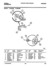 03 - Fan parts for Frigidaire Dehumidifier GHD30E2 / from AppliancePartsPros.com