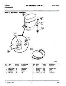 05 - Compressor parts for Frigidaire Dehumidifier GHD30E2 / from AppliancePartsPros.com