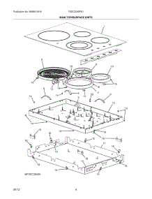 05 - Main Top / Surface Units parts for Frigidaire Cooktop FGEC3045PS1 / from AppliancePartsPros.com