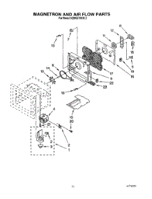 08 - Magnetron And Airflow parts for Kitchenaid Oven KEMS378XWH2 / from AppliancePartsPros.com