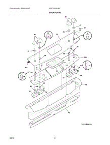 03 - Backguard parts for Frigidaire Range FFED3005LWC / from AppliancePartsPros.com