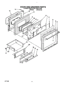 08 - Door And Drawer parts for Whirlpool Range SF387PCYN0 / from AppliancePartsPros.com