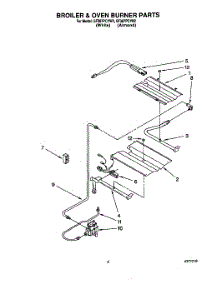 04 - Broiler & Oven Burner parts for Whirlpool Range SF387PCYN2 / from AppliancePartsPros.com