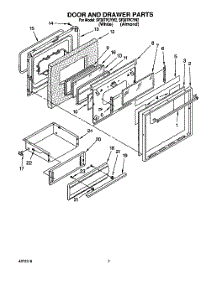 07 - Door And Drawer parts for Whirlpool Range SF387PCYN2 / from AppliancePartsPros.com