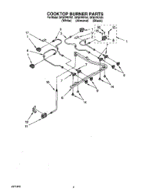 03 - Cooktop Burner parts for Whirlpool Range SF387PEYB1 / from AppliancePartsPros.com