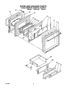 07 - Door And Drawer parts for Whirlpool Range SF387PEYB1 / from AppliancePartsPros.com