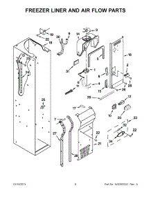 04 - Freezer Liner And Air Flow Parts parts for Kitchenaid Refrigerator KSSO48FTX17 / from AppliancePartsPros.com