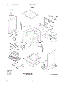 05 - Body parts for Frigidaire Range FFEF3005MBA / from AppliancePartsPros.com