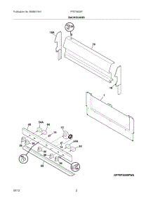 03 - Backguard parts for Frigidaire Range FFEF3009PBA / from AppliancePartsPros.com
