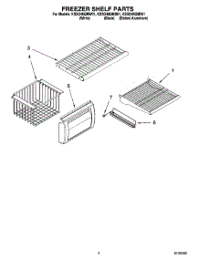 03 - Freezer Shelf Parts parts for Kitchenaid Refrigerator KSSO48QMX01 / from AppliancePartsPros.com