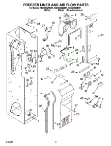 08 - Freezer Liner And Air Flow Parts parts for Kitchenaid Refrigerator KSSO48QMX01 / from AppliancePartsPros.com