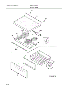 07 - Top / Drawer parts for Frigidaire Range GNEM30NWNWA / from AppliancePartsPros.com